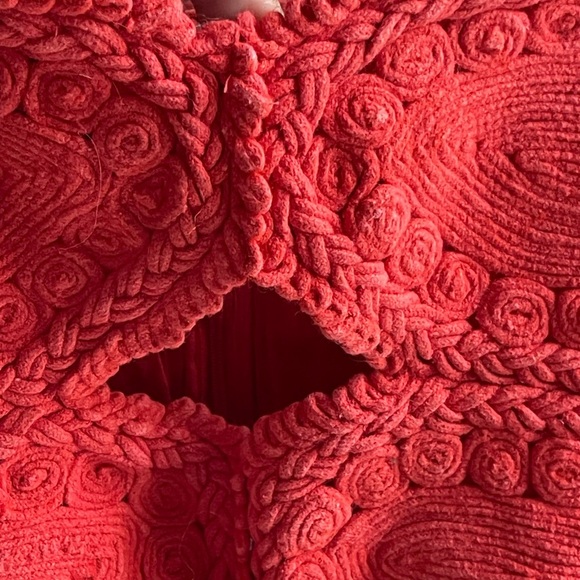 Sea New York 100% Cotton Red Orange Camila Pleating Romper - Picture 6 of 15